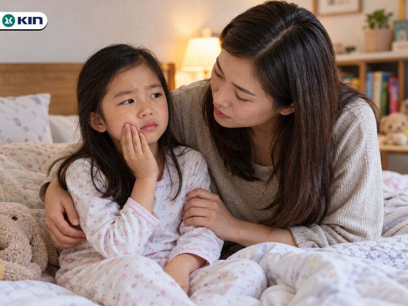 Trẻ em cũng có thể bị nhiệt miệng