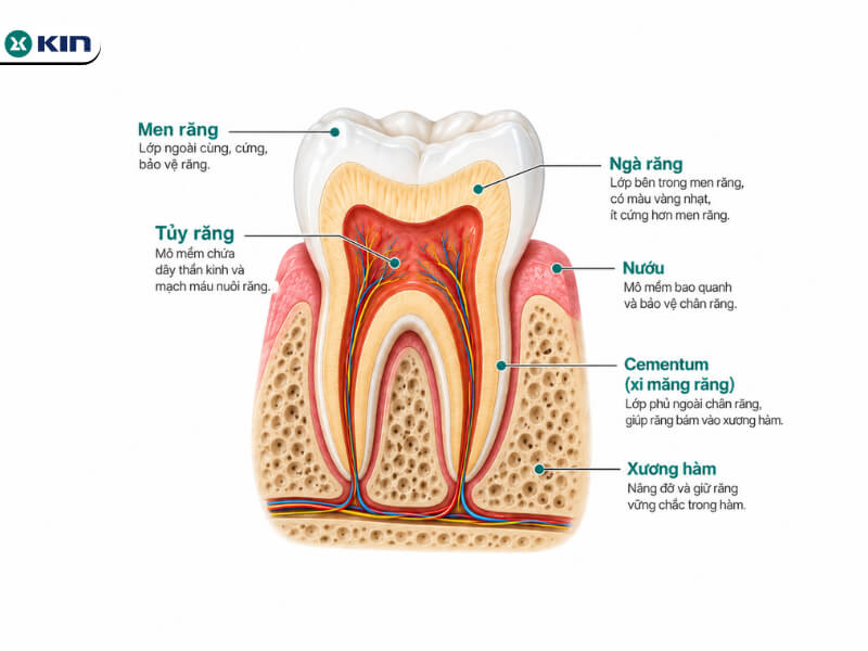 Tủy răng nằm ở đâu?