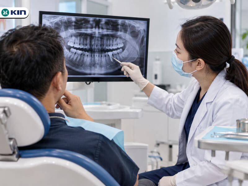 Chụp X-quang để kiểm tra tình trạng răng