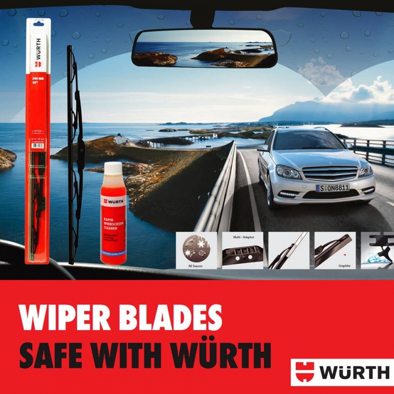 Cần gạt mưa có xương cao cấp Wurth WU-GM - nhiều kích thước - Tốc độ 247