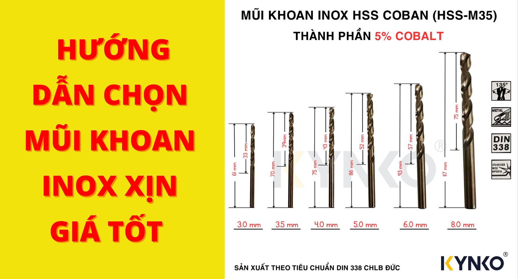 Mũi Khoan Inox Xịn Giá Tốt – Cách Nhận Biết & Mẹo Khoan Không Trượt