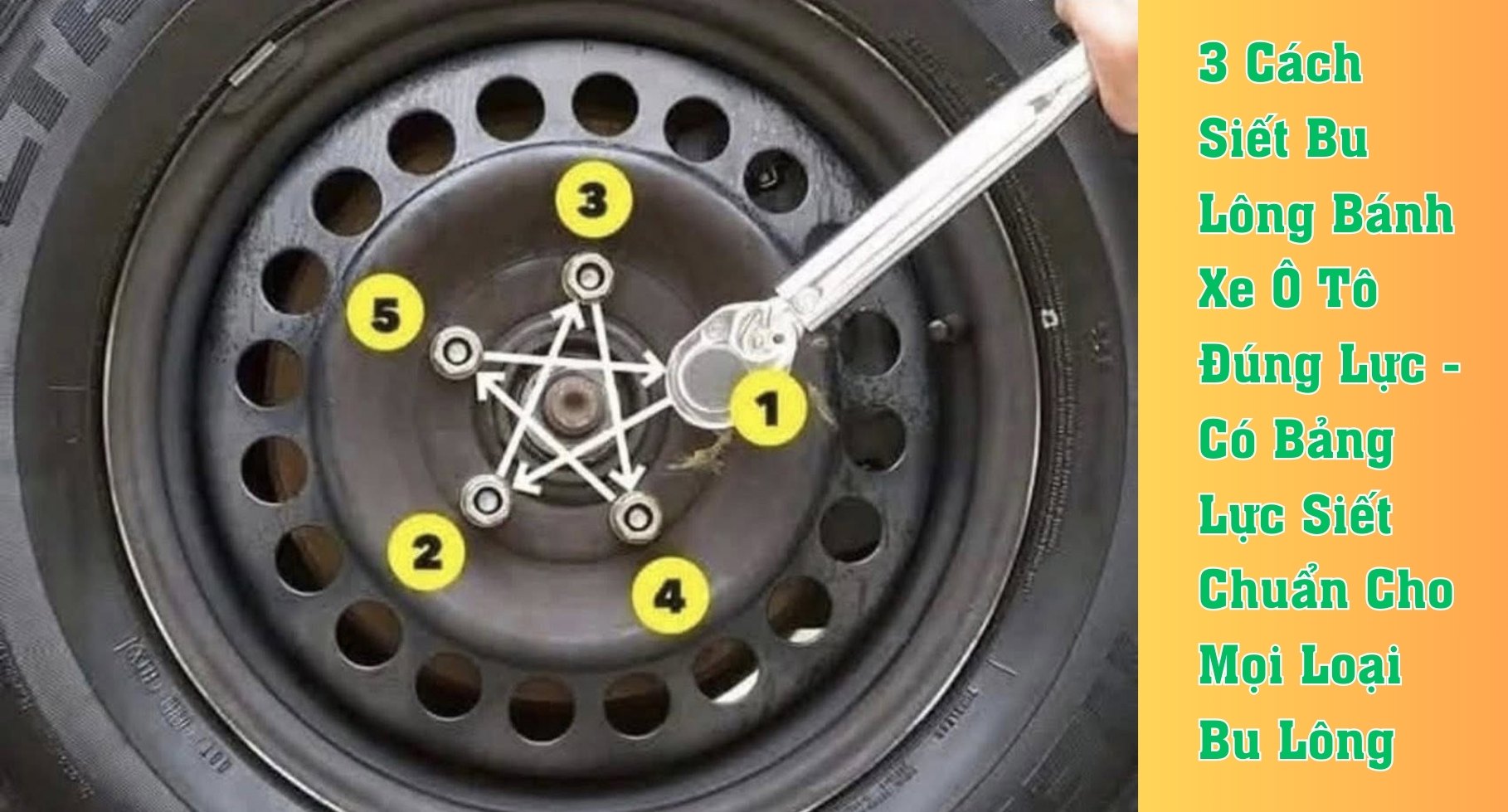 3 Cách Siết Bu Lông Bánh Xe Ô Tô  Đúng Lực - Chính Xác – Có Bảng Lực Siết Chuẩn Cho Mọi Loại Bu Lông
