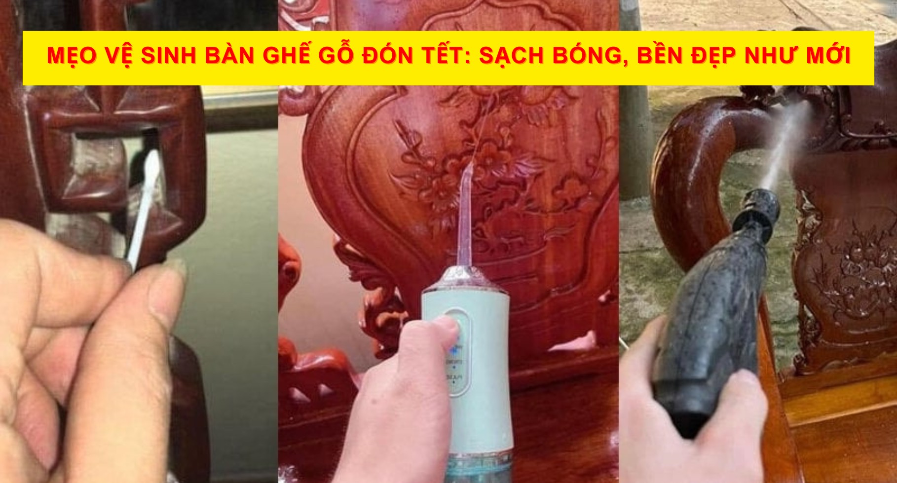 Mẹo Vệ Sinh Bàn Ghế Gỗ Đón Tết: Sạch Bóng, Bền Đẹp Như Mới