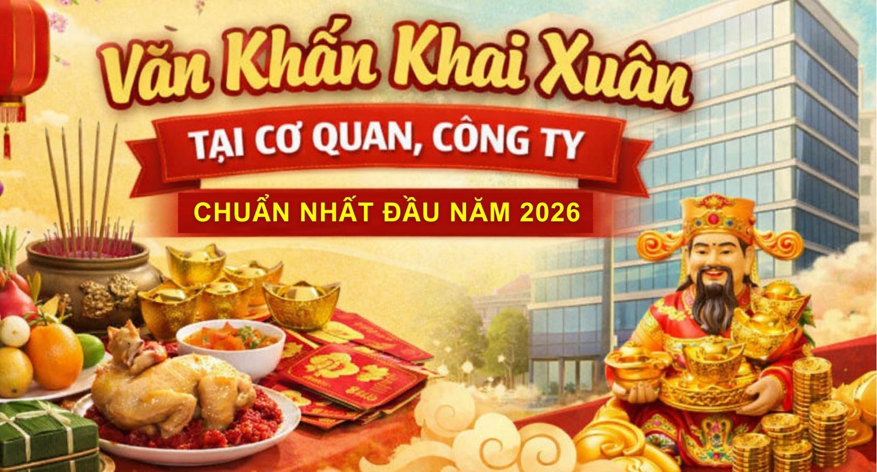Văn khấn khai xuân tại cơ quan, công ty chuẩn nhất đầu năm 2026 (Chi tiết đầy đủ)