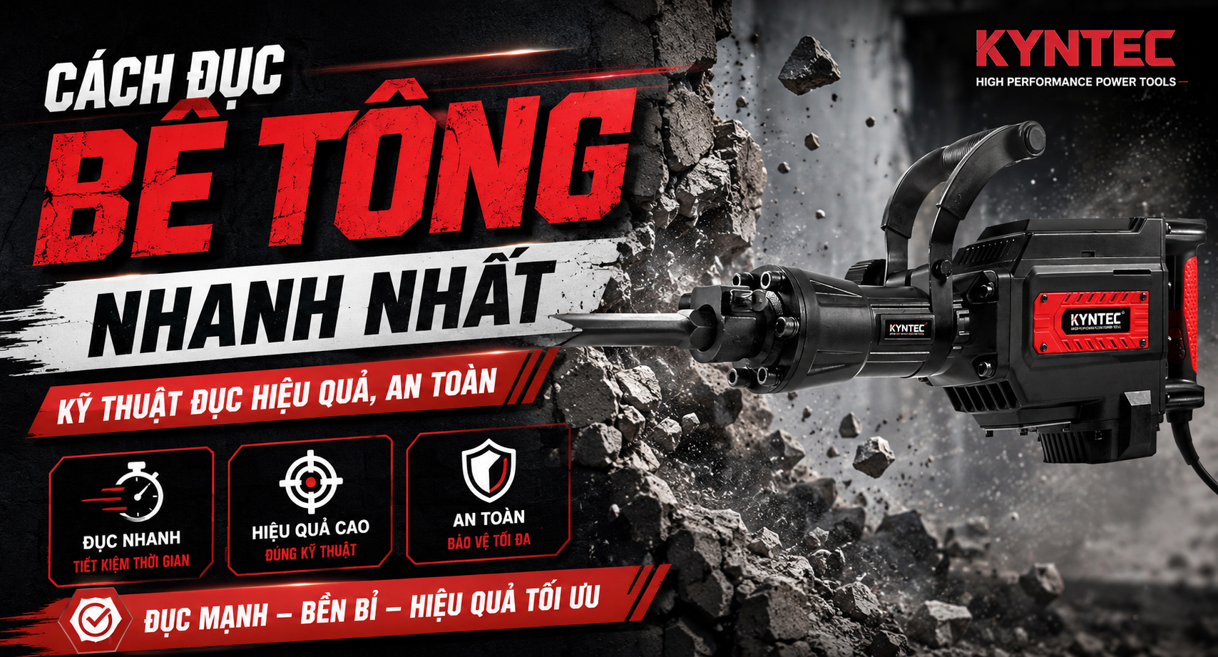 Cách Đục Bê Tông Nhanh Nhất: Kỹ Thuật Đục Hiệu Quả, An Toàn