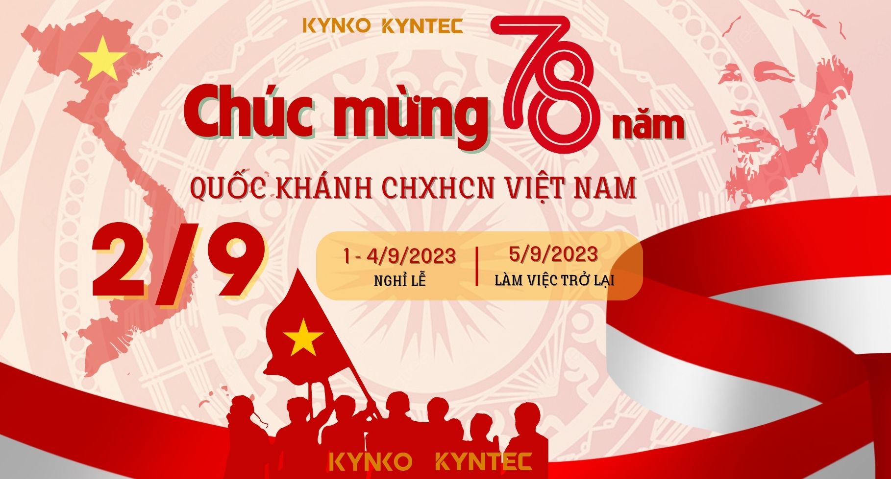 KYNKO VIỆT NAM THÔNG BÁO LỊCH NGHỈ LỄ QUỐC KHÁNH 2/9/2023