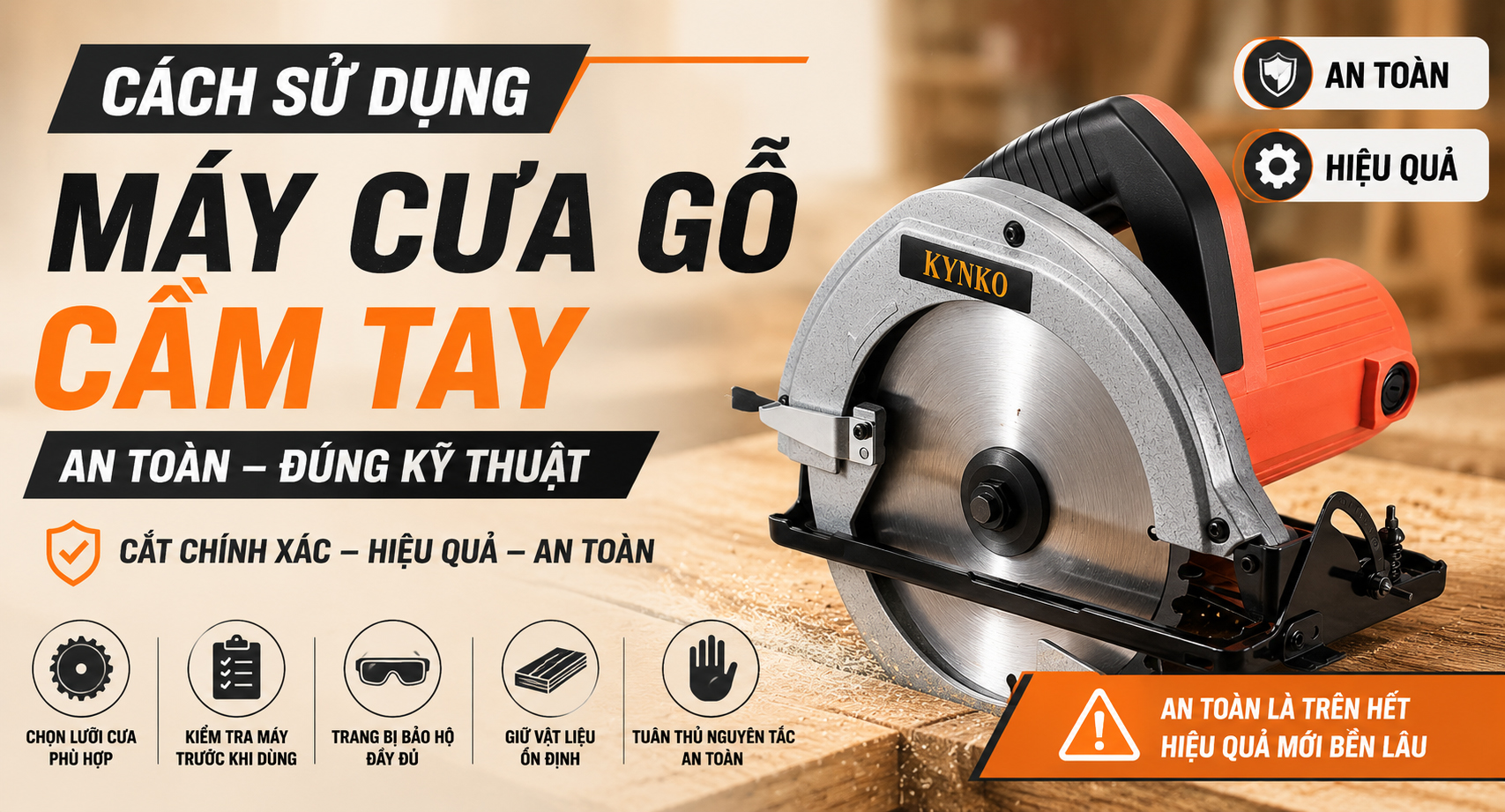 Cách Sử Dụng Máy Cưa Gỗ Cầm Tay An Toàn, Đúng Kỹ Thuật