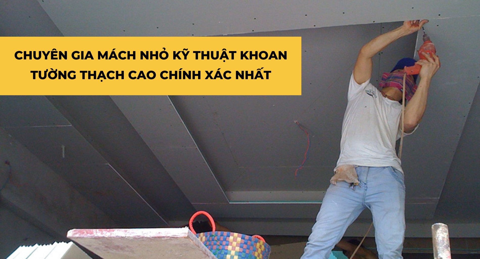tường thạch cao có khoan được không