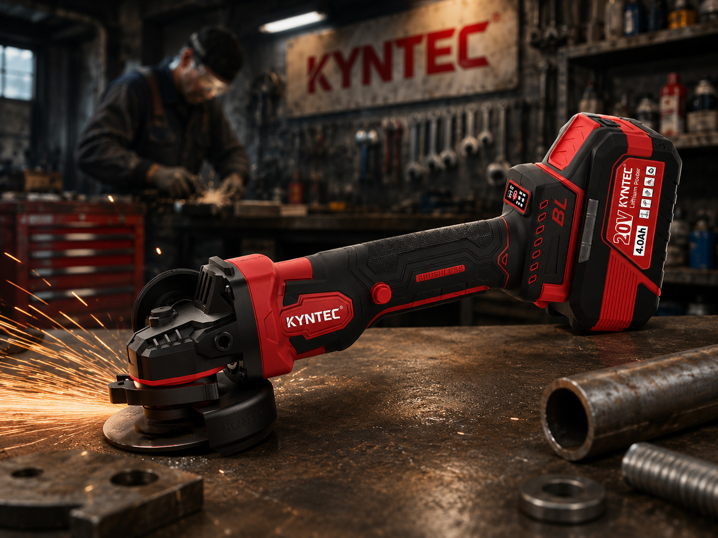 THÂN MÁY MÀI PIN 100 KYNTEC KT55 CHO THỢ CƠ KHÍ CÔNG TRÌNH