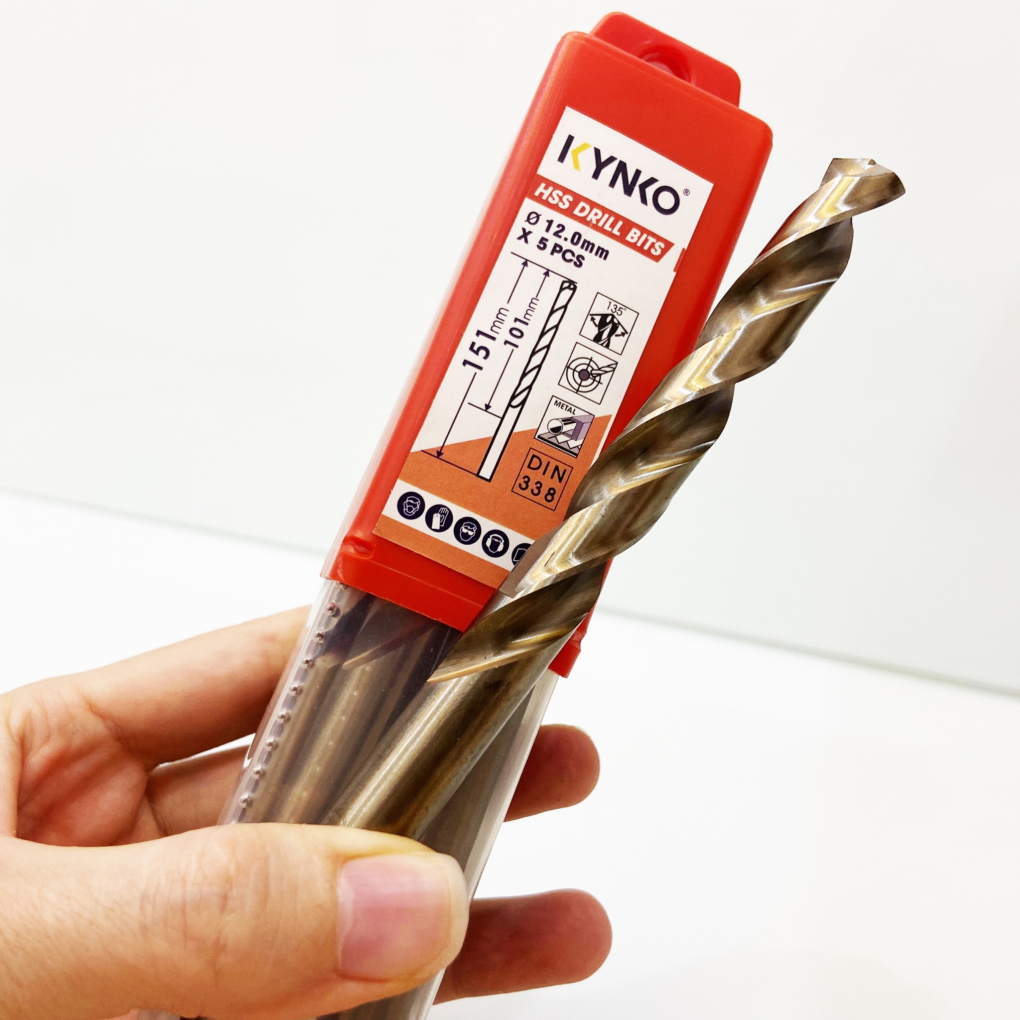 MŨI KHOAN INOX KYNKO Ø12mm HSS-M2-120 (VỈ 05 CHIẾC)