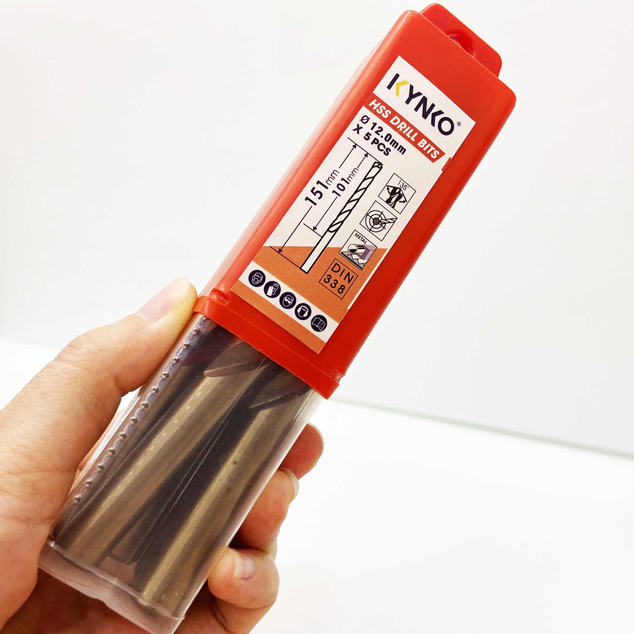 MŨI KHOAN INOX KYNKO Ø12mm HSS-M2-120 (VỈ 05 CHIẾC)