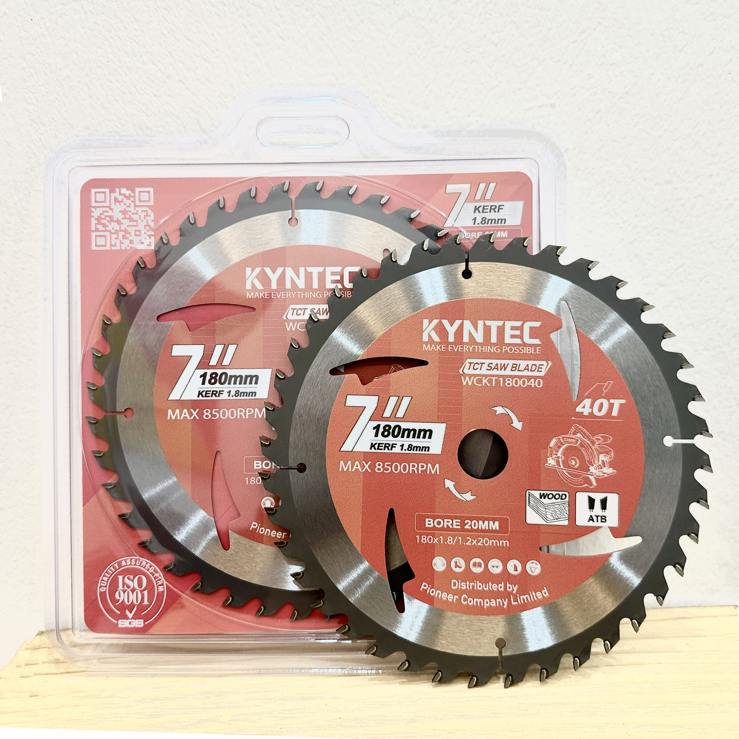 LƯỠI CƯA GỖ TCT 180MM 40 RĂNG KYNTEC WCKT180040