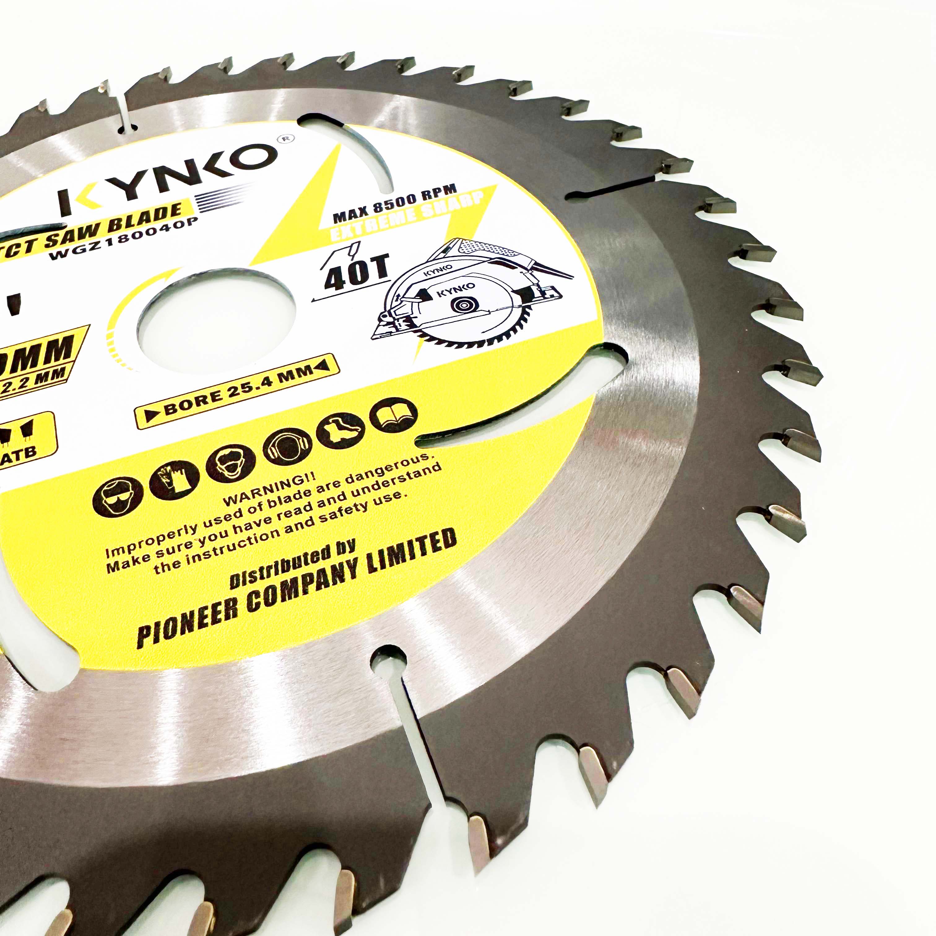 LƯỠI CƯA GỖ TCT 40 RĂNG Ø 180MM KYNKO WGZ180040P