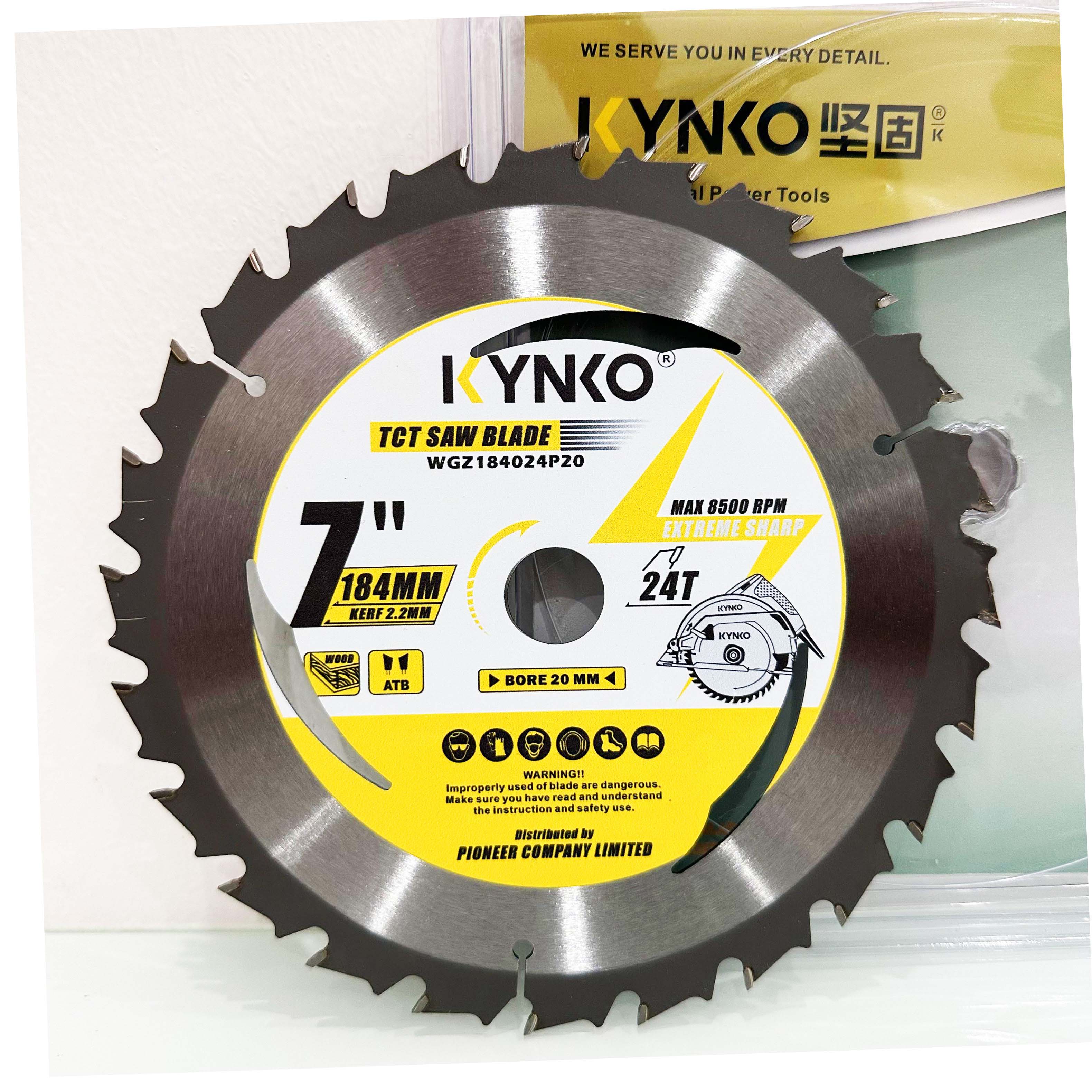 LƯỠI CƯA GỖ TCT 24 RĂNG Ø 184mm KYNKO WGZ184024P20_NEW24