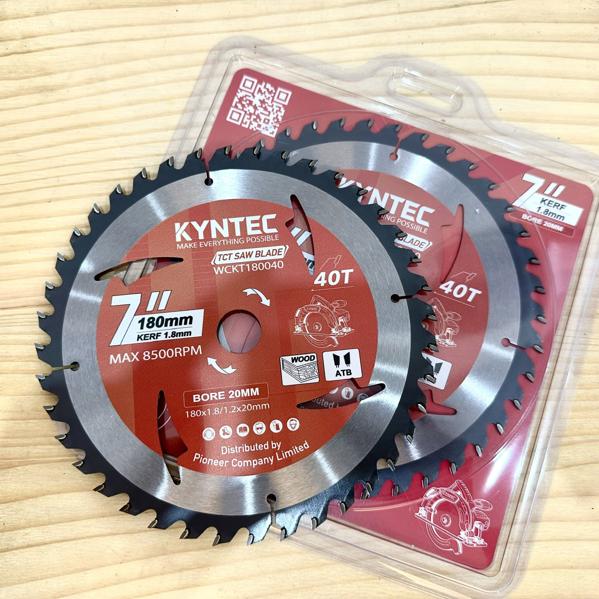 LƯỠI CƯA GỖ TCT 180MM 40 RĂNG KYNTEC WCKT180040