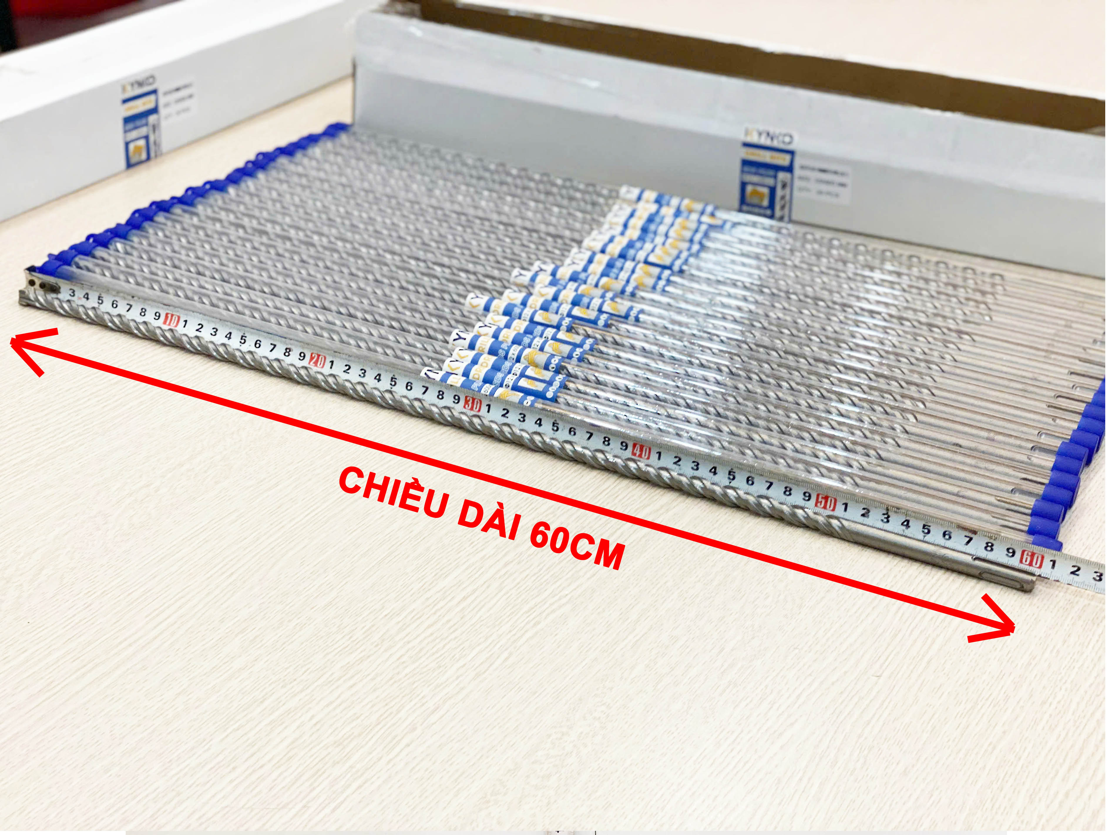 PHI Ø 12 DÀI 600MM 60CM MŨI KHOAN BÊ TÔNG SDS XUYÊN TƯỜNG ĐẦU THẬP KYNKO MKBTXT-12600
