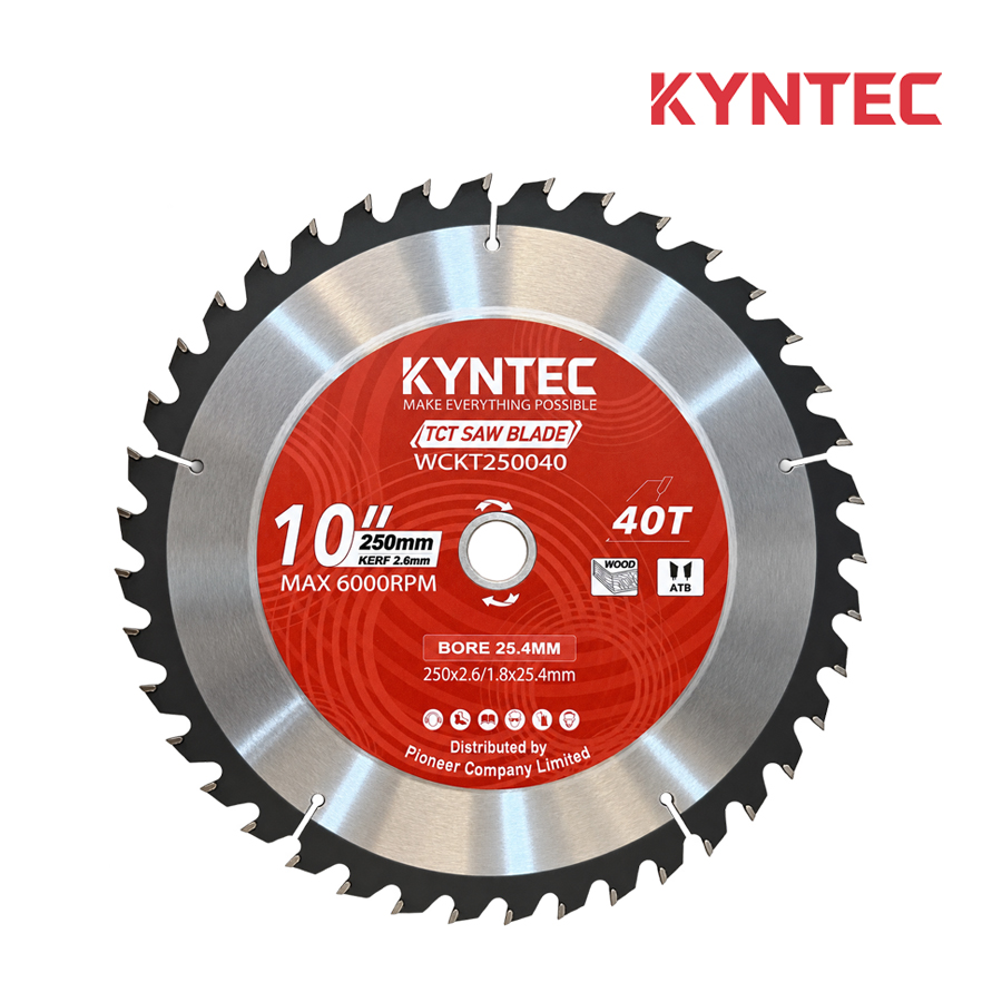LƯỠI CƯA GỖ TCT 250MM 40 RĂNG KYNTEC WCKT250040