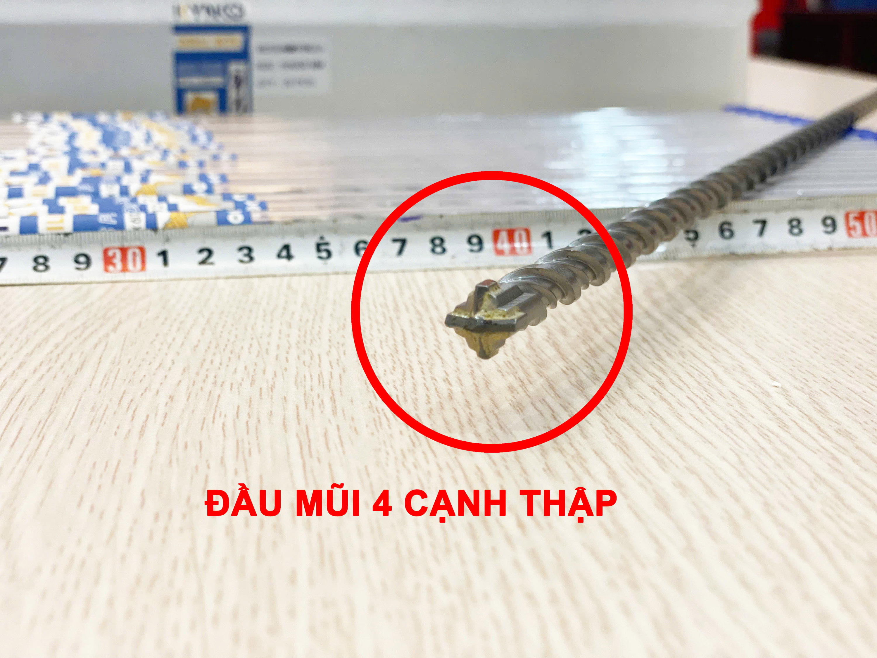 PHI Ø 12 DÀI 600MM 60CM MŨI KHOAN BÊ TÔNG SDS XUYÊN TƯỜNG ĐẦU THẬP KYNKO MKBTXT-12600