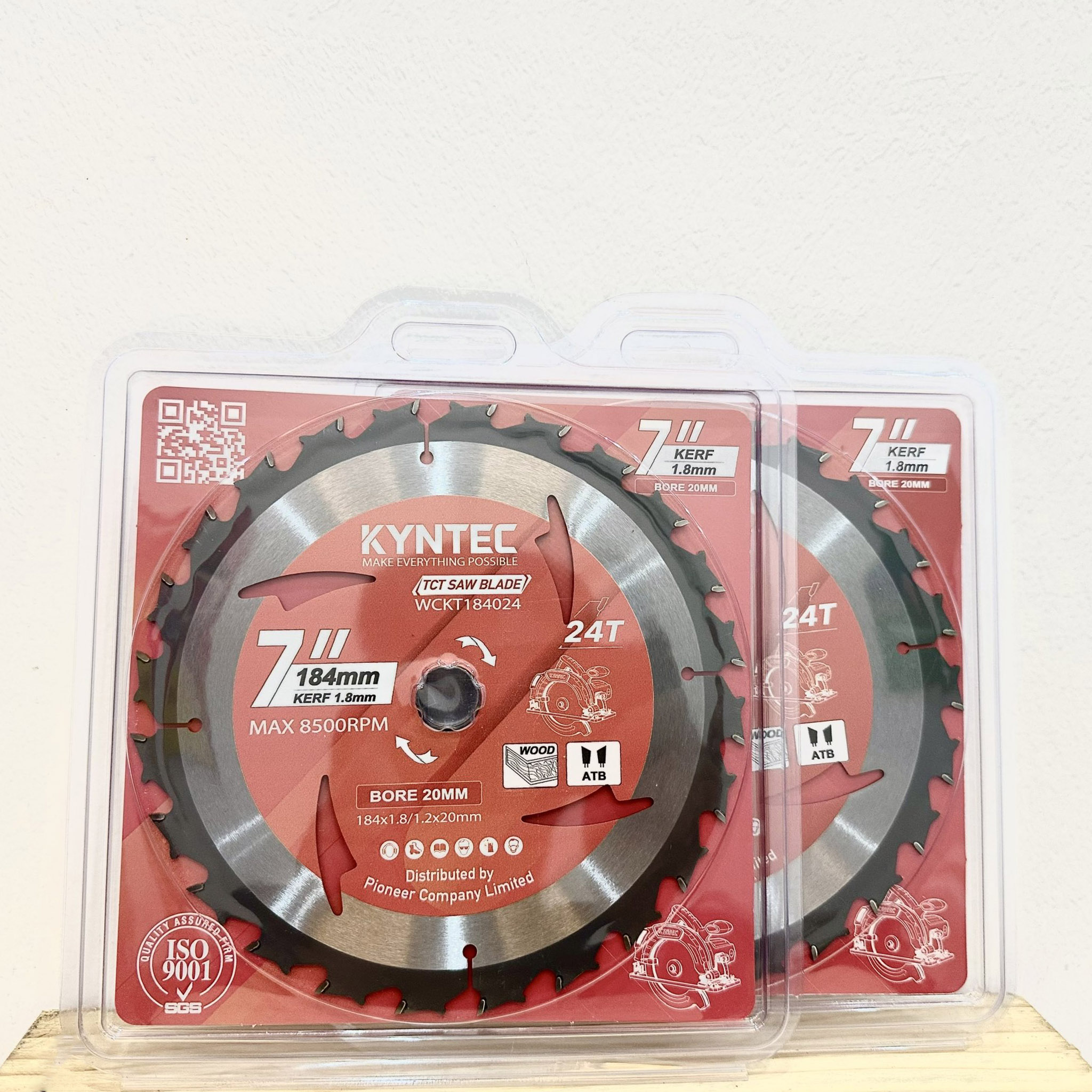 LƯỠI CƯA GỖ TCT 184MM 24 RĂNG KYNTEC WCKT184024