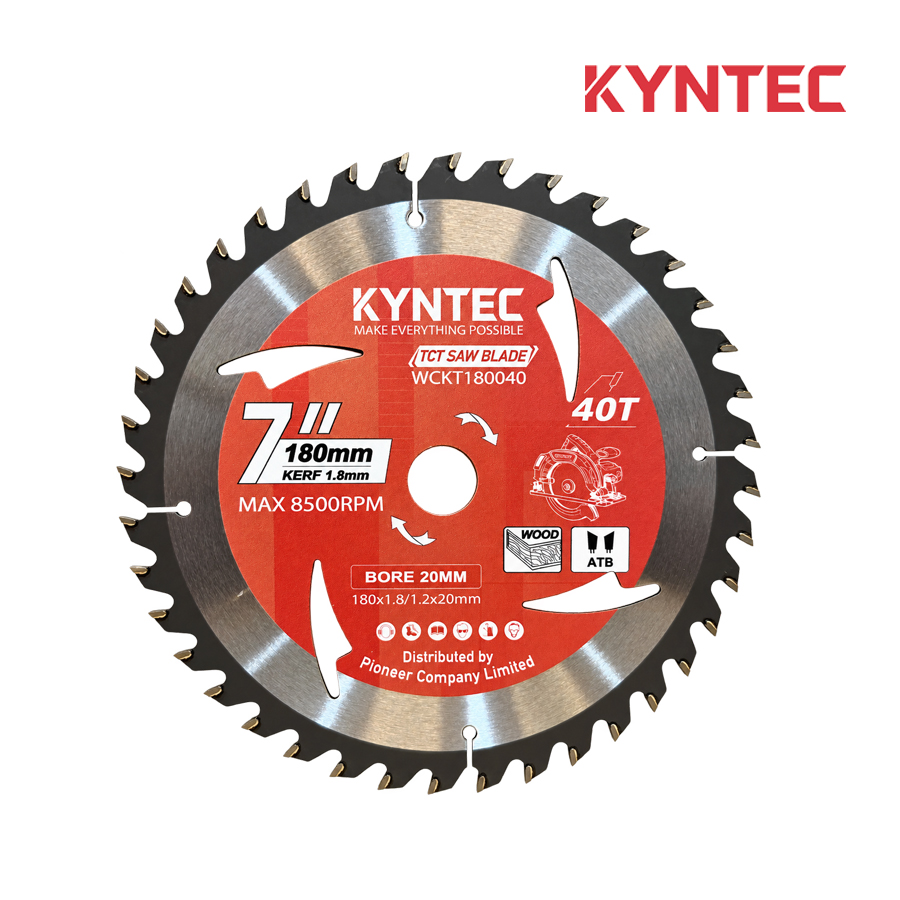 LƯỠI CƯA GỖ TCT 180MM 40 RĂNG KYNTEC WCKT180040