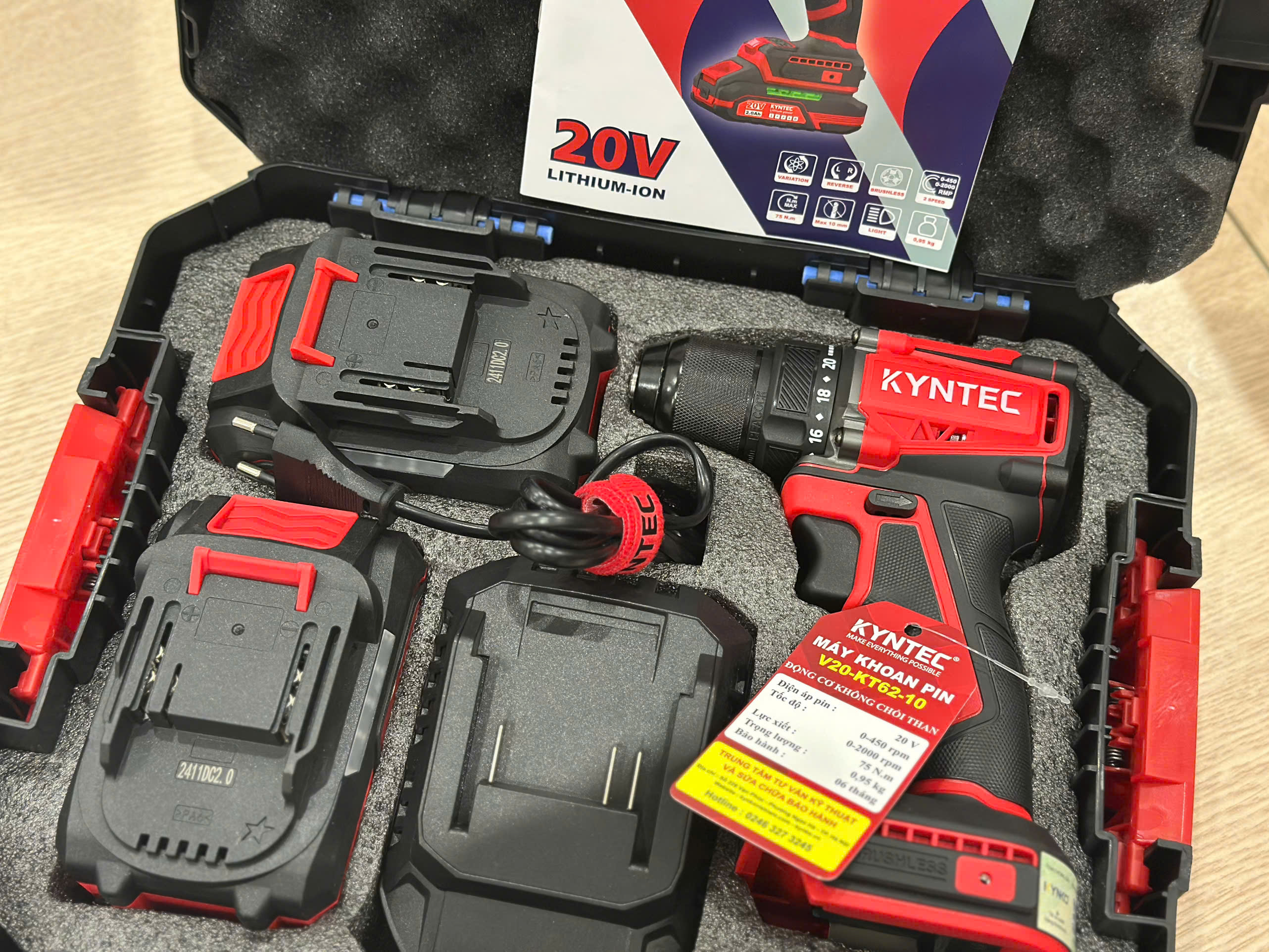 THÂN MÁY KHOAN PIN KHÔNG CHỔI THAN KYNTEC KT62