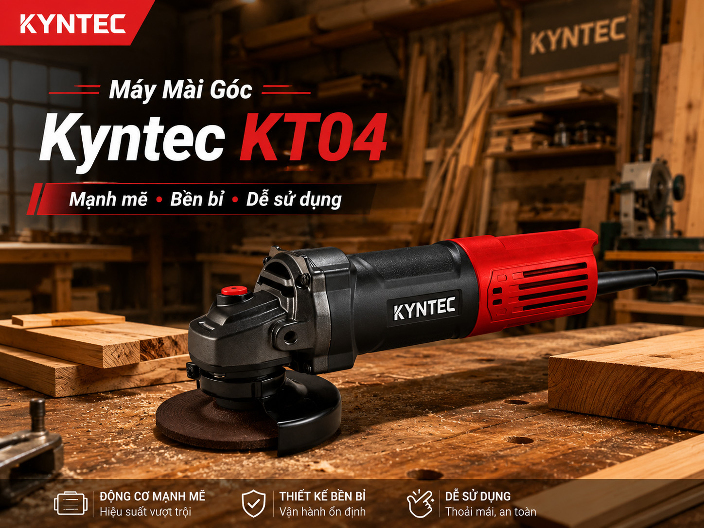 MÁY MÀI CÔNG TẮC ĐUÔI 850W KYNTEC KT04 - 100