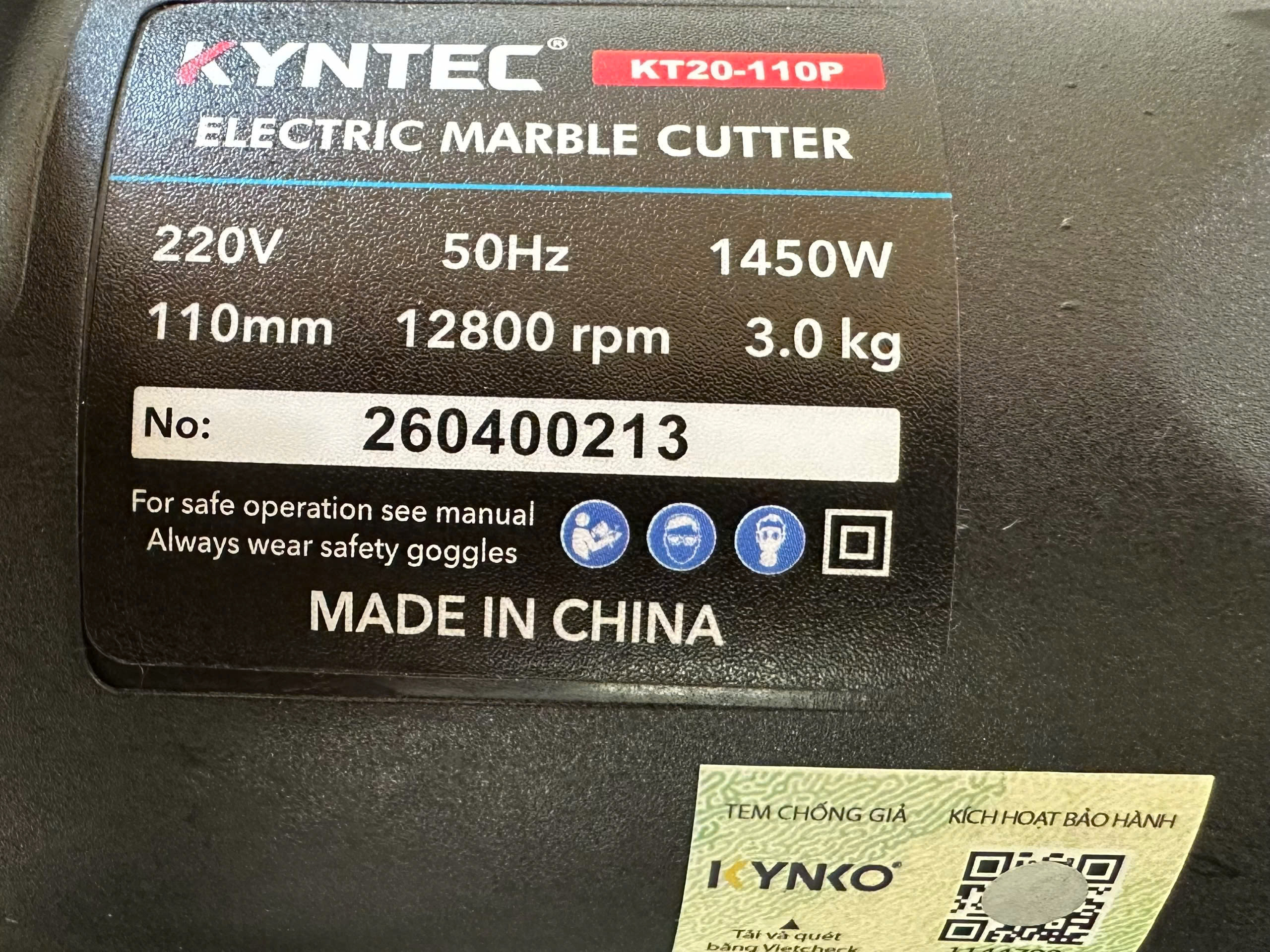 MÁY CẮT GẠCH KYNTEC KT20 - 110P