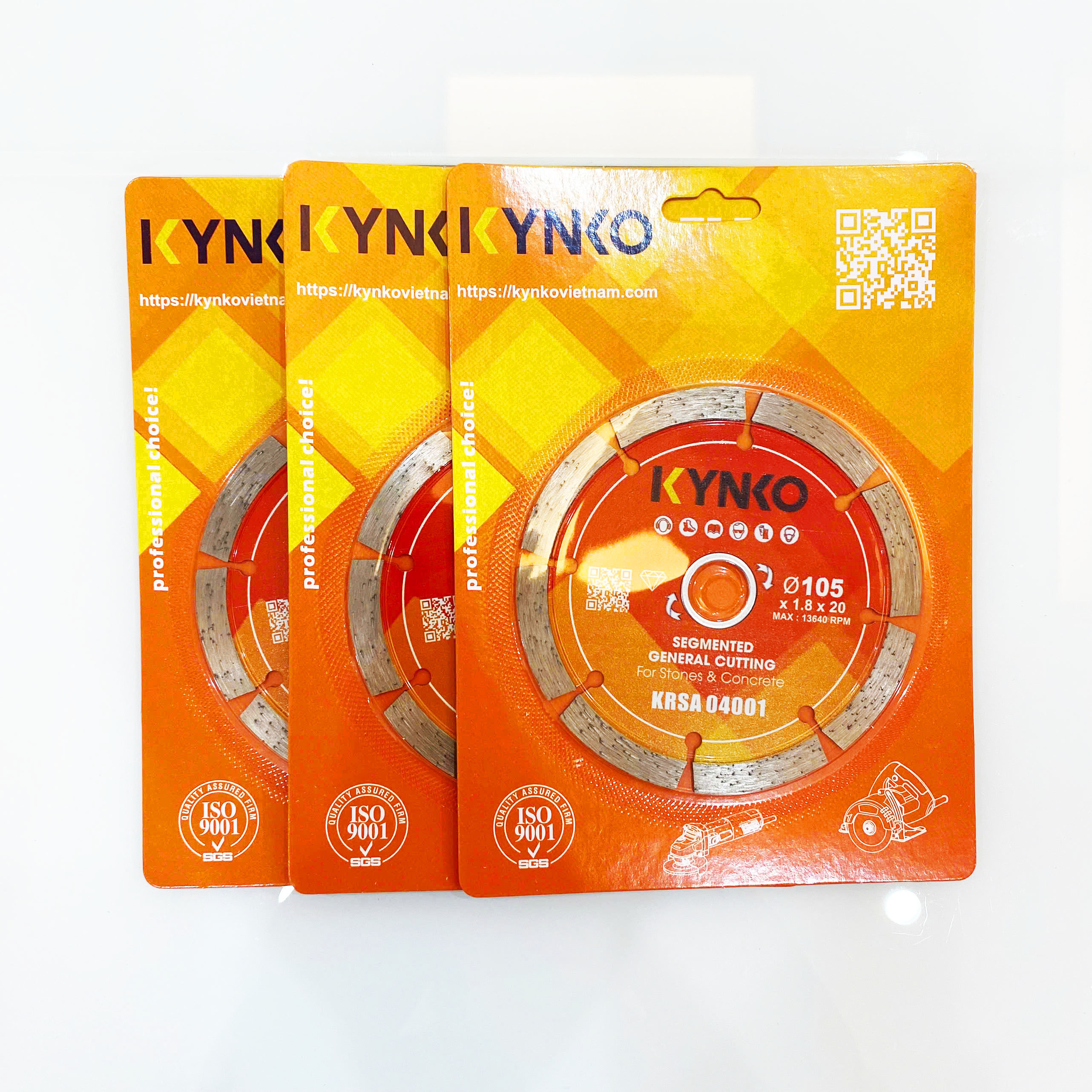 LƯỠI CẮT GẠCH ĐÁ KYNKO PHI Ø105MM 08 RĂNG KRSA04001
