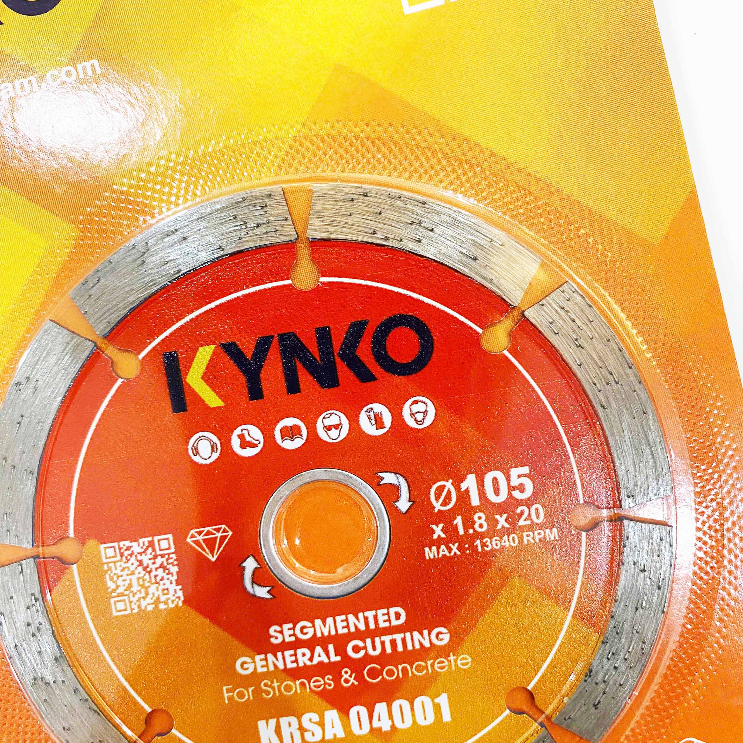 LƯỠI CẮT GẠCH ĐÁ KYNKO PHI Ø105MM 08 RĂNG KRSA04001