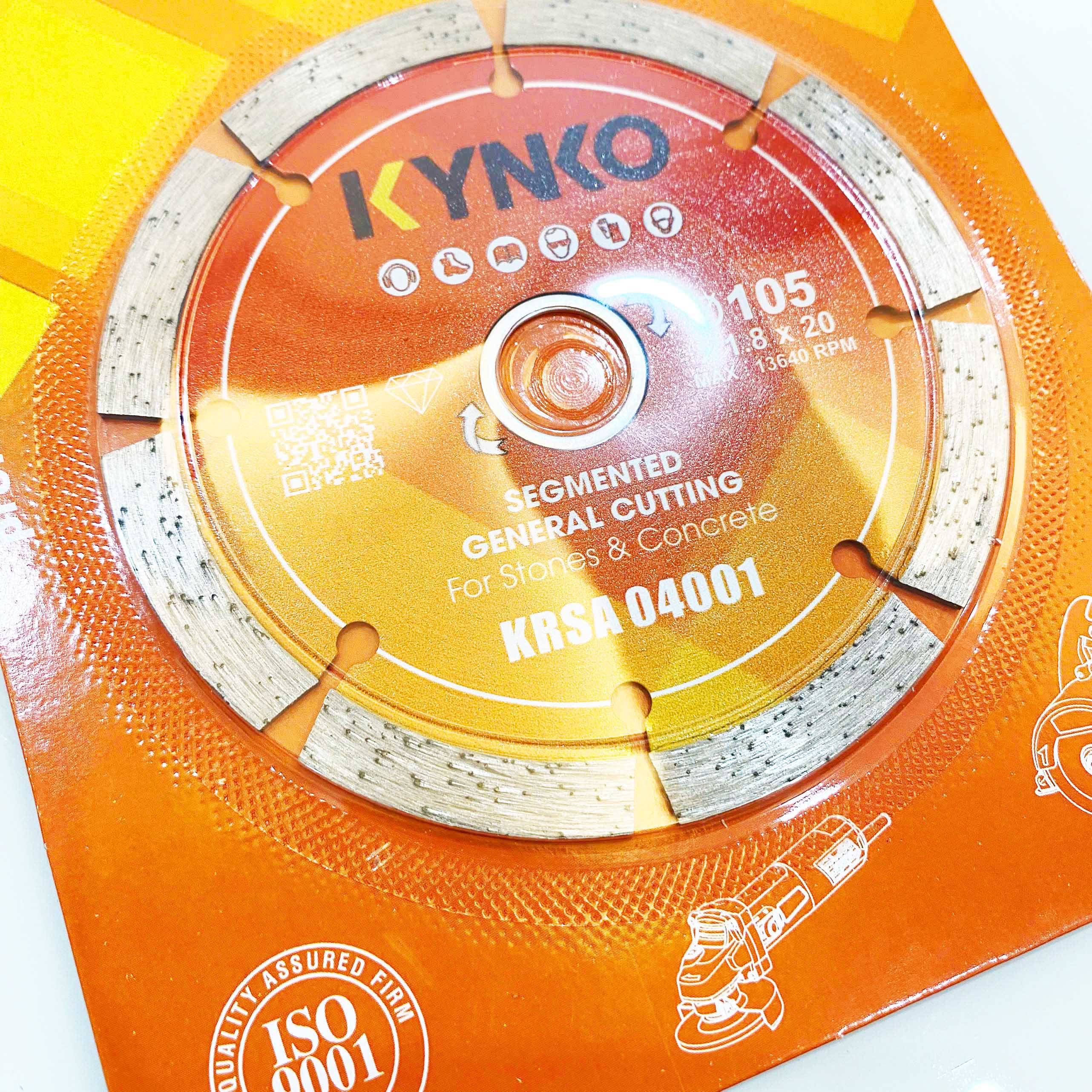 LƯỠI CẮT GẠCH ĐÁ KYNKO PHI Ø105MM 08 RĂNG KRSA04001