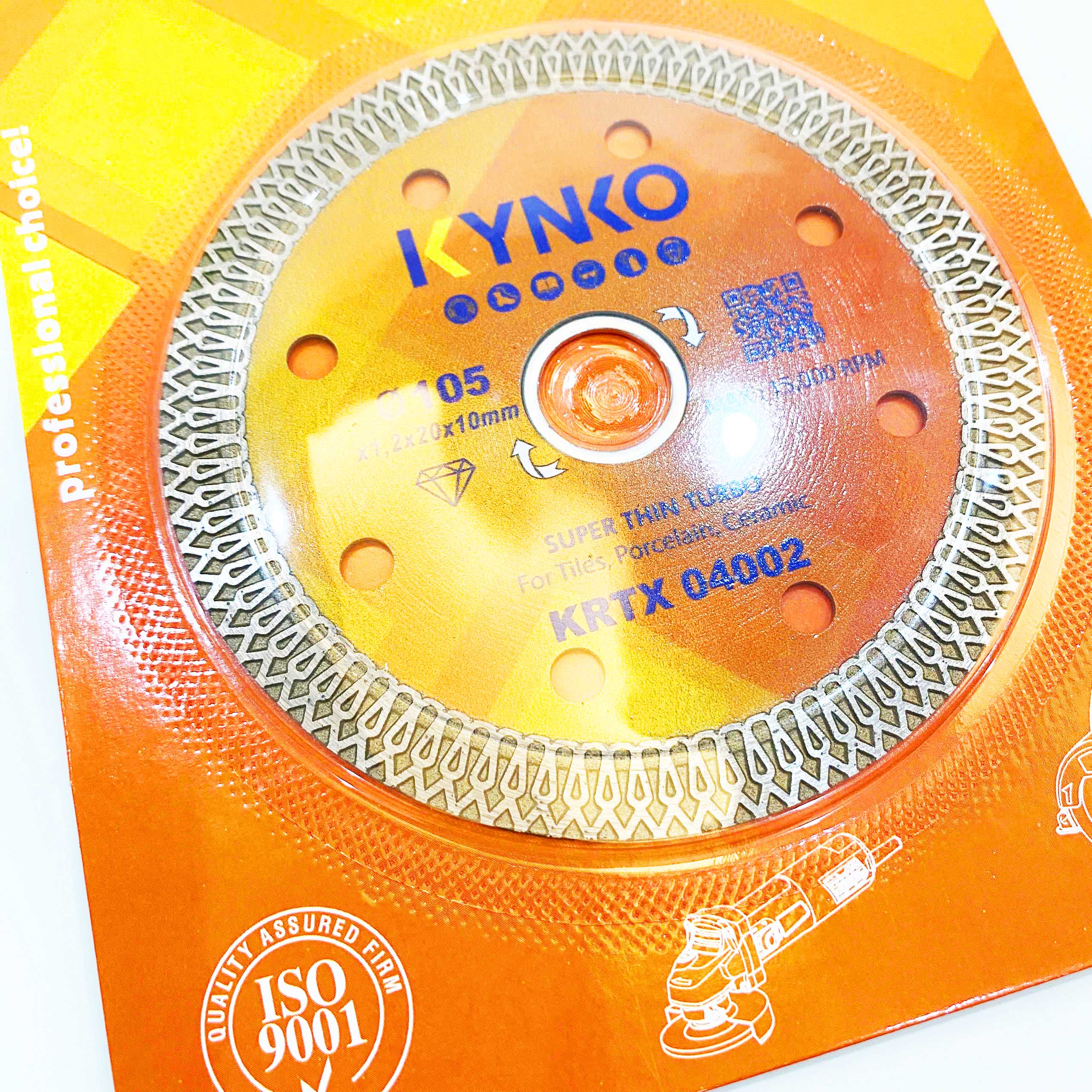 LƯỠI CẮT GẠCH ĐÁ KYNKO PHI Ø105MM LƯỠI LIỀN KRTX04002