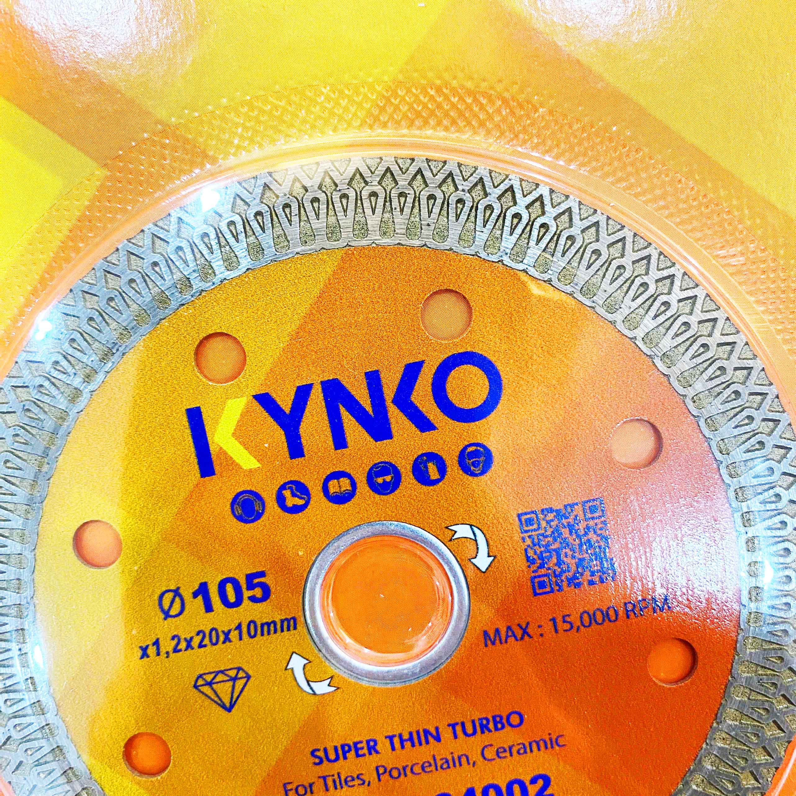 LƯỠI CẮT GẠCH ĐÁ KYNKO PHI Ø105MM LƯỠI LIỀN KRTX04002