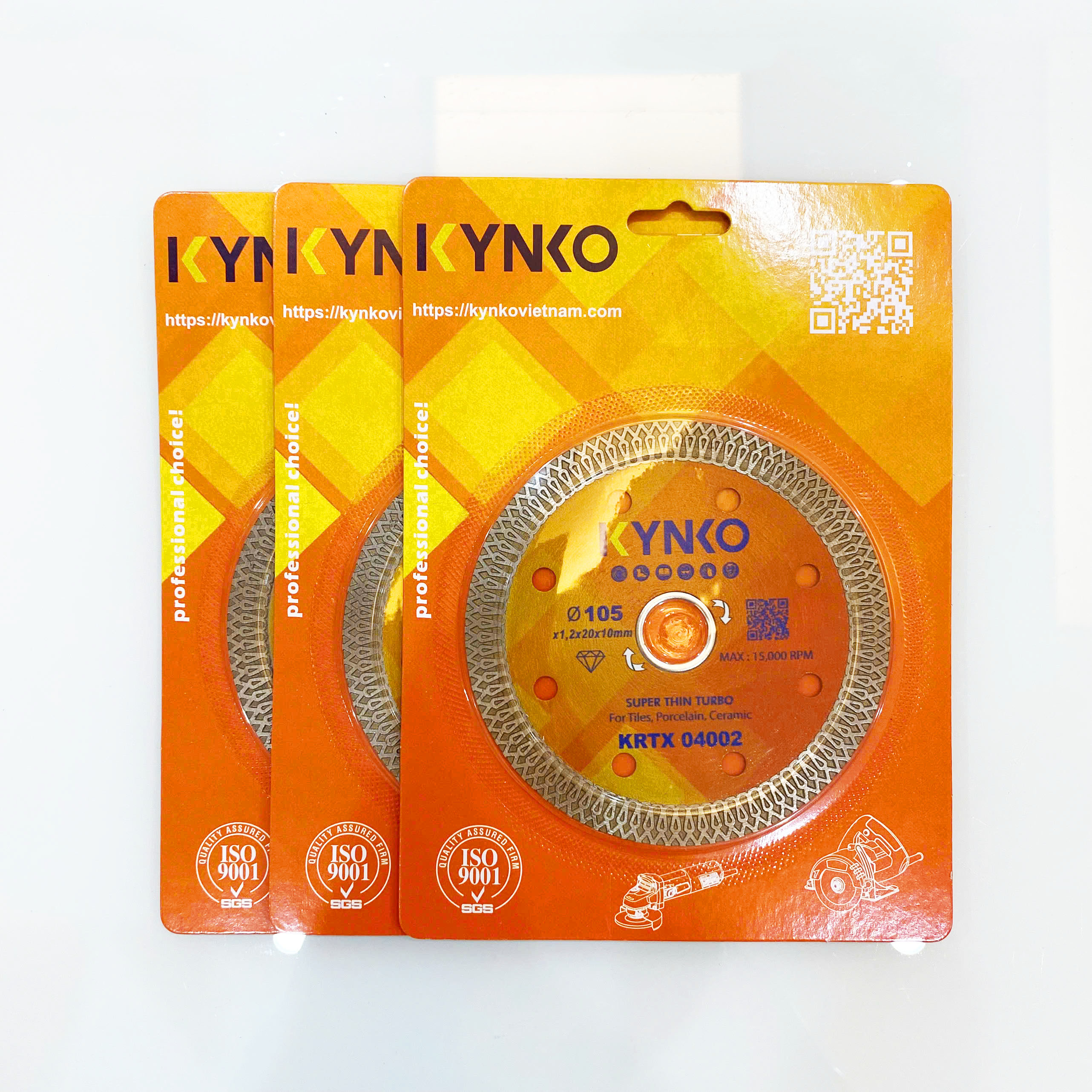 LƯỠI CẮT GẠCH ĐÁ KYNKO PHI Ø105MM LƯỠI LIỀN KRTX04002