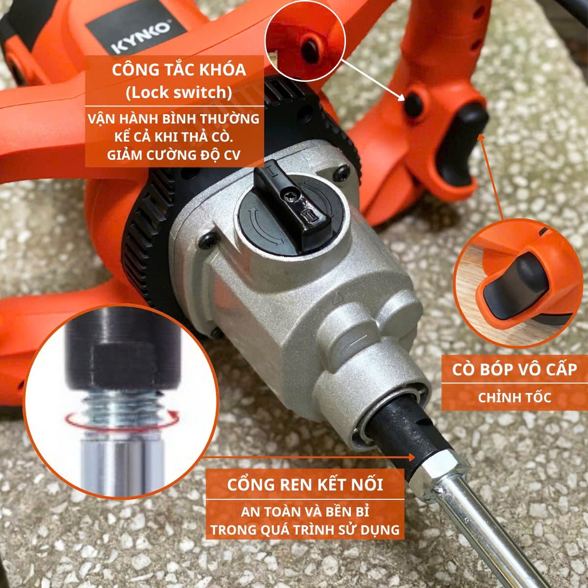 MÁY KHUẤY SƠN CẦM TAY J1Z- KD61 -140 - 2025