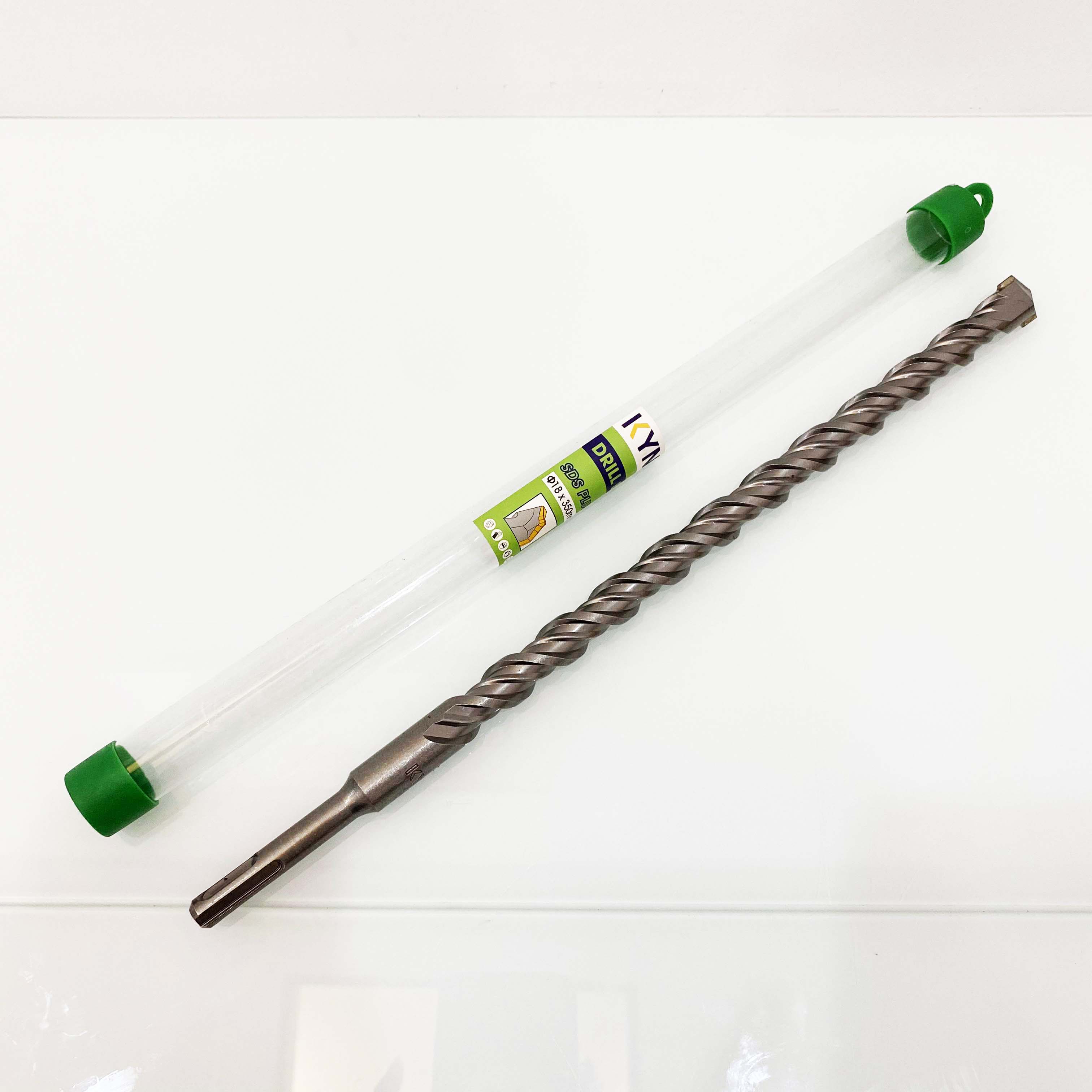 PHI Ø18 DÀI 350MM MŨI KHOAN BÊ TÔNG SDS XUYÊN TƯỜNG ĐẦU DẸT KYNKO MKBTXT-18350