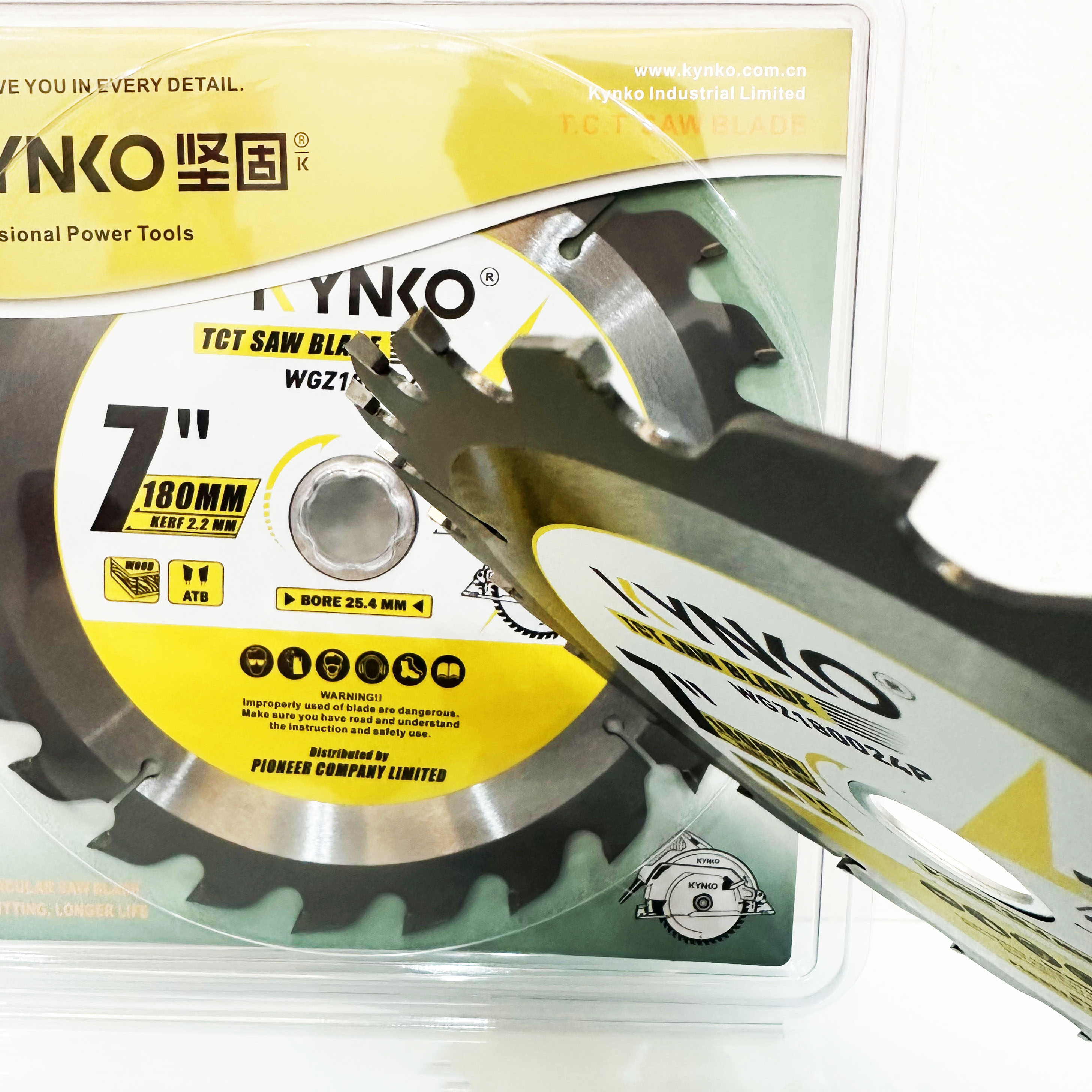 LƯỠI CƯA GỖ TCT 24 RĂNG Ø 180MM KYNKO WGZ180024P