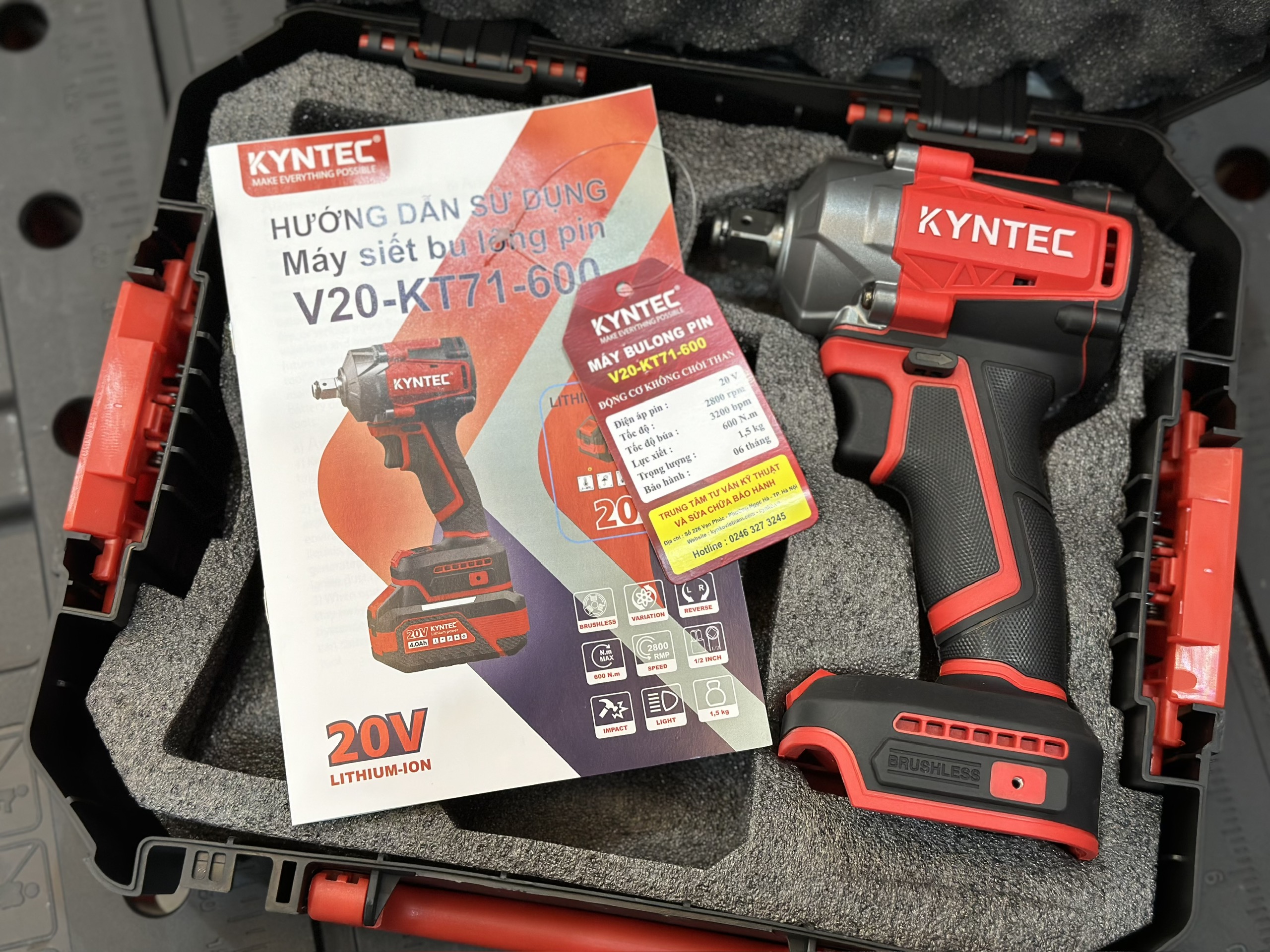 THÂN MÁY SIẾT ỐC PIN 600N KYNTEC KT71