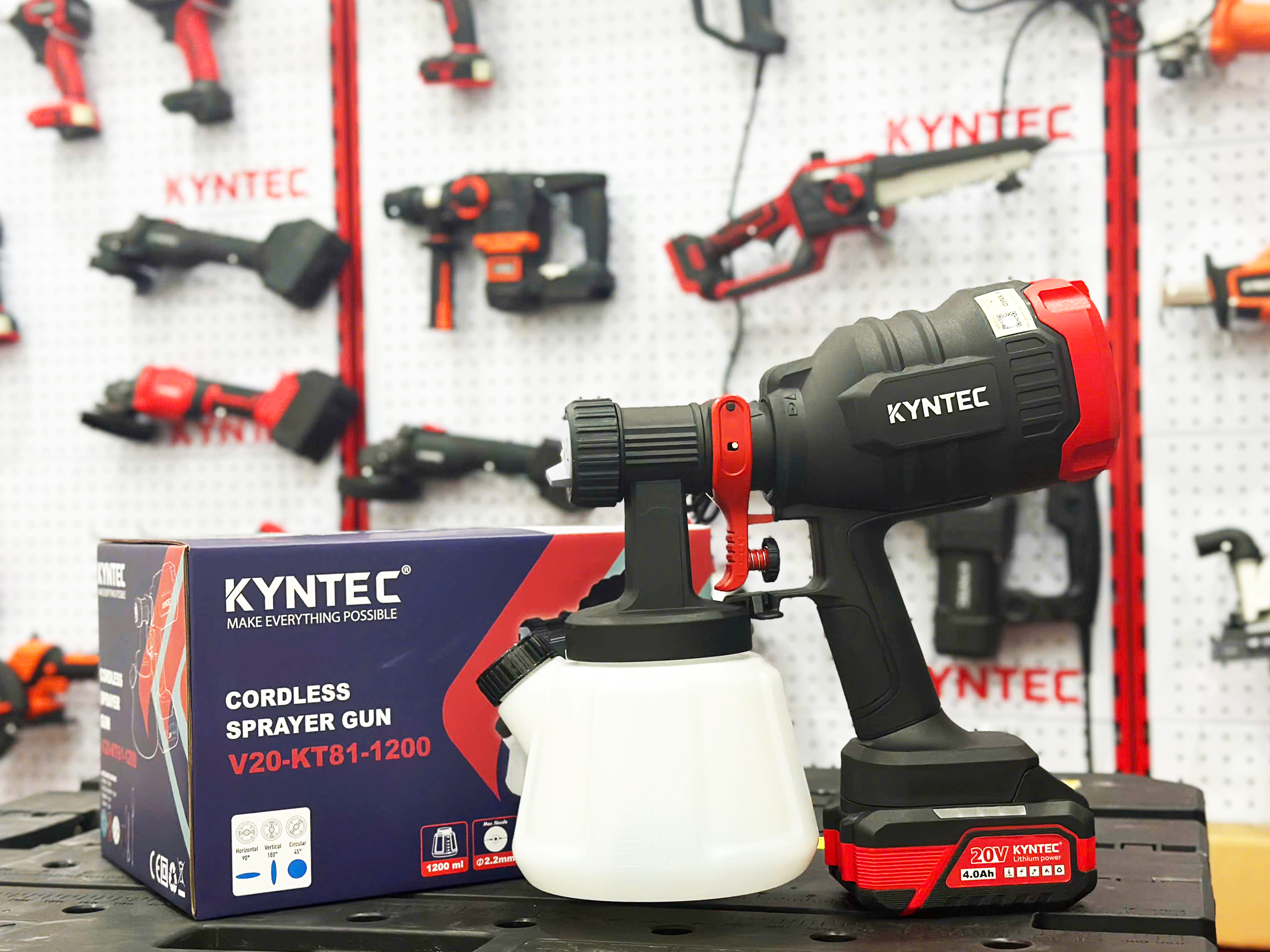 THÂN MÁY PHUN SƠN PIN KYNTEC CHÂN PHỔ THÔNG KT81 - 1200