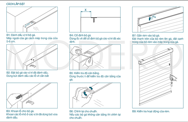 cách đo đạc và lắp đặt rèm cuốn Hàn Quốc