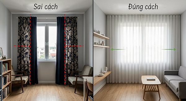 Hiệu ứng thị giác trong thiết kế rèm cửa: Mở rộng không gian bằng màu sắc