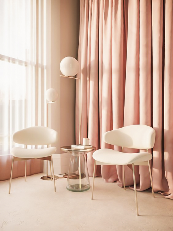 Màu Pantone Peach Fuzz - 2024 ( hồng đào) khi đưa vào nội thất