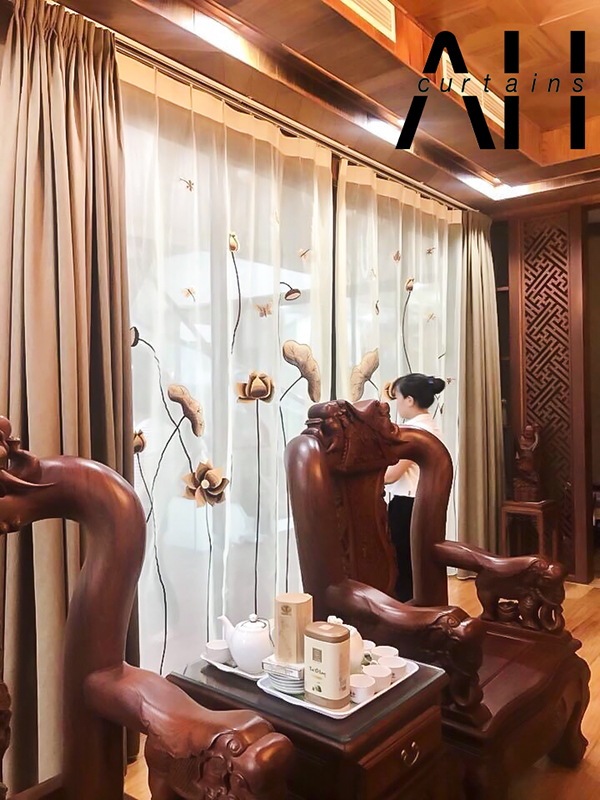 rèm voan thêu tay, rèm cửa AH