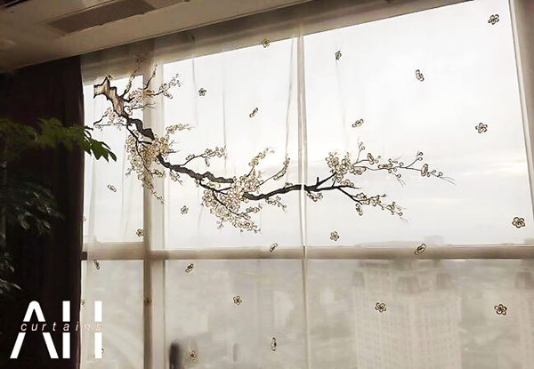 rèm voan thêu tay, rèm cửa AH