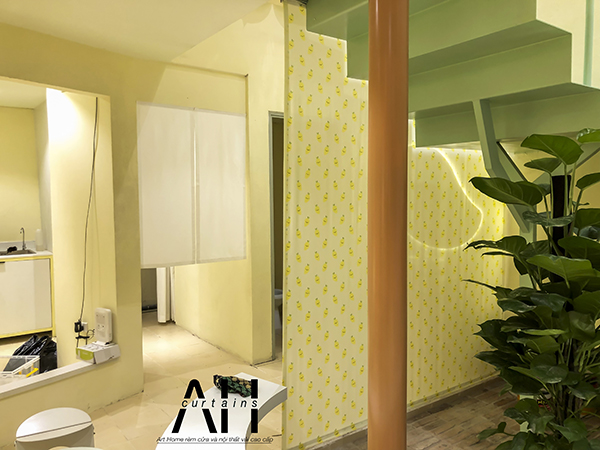 rèm vải quán cà phê bánh ngọt tại ngõ 195 Quang Trung Hà Đông