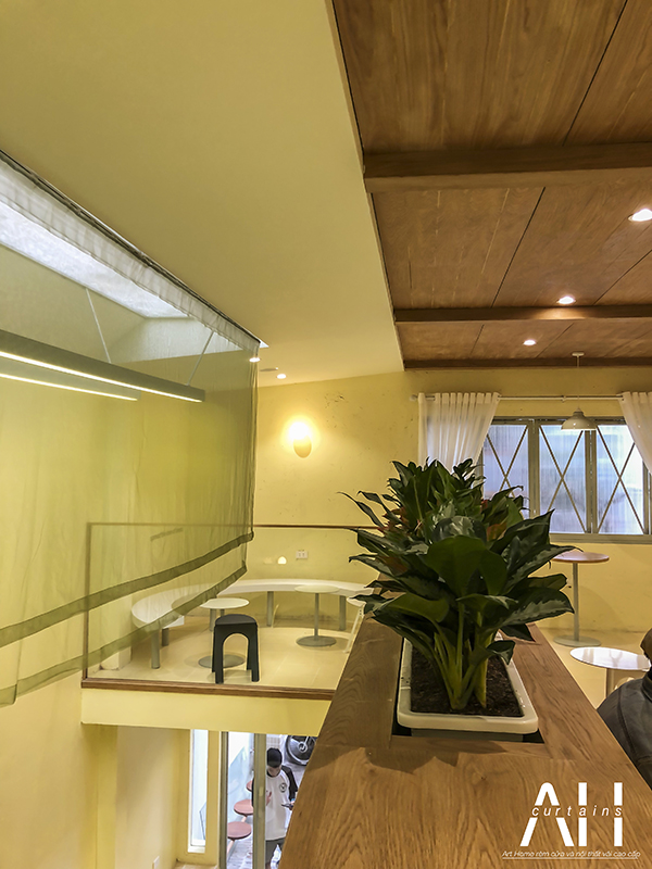 rèm vải quán cà phê bánh ngọt tại ngõ 195 Quang Trung Hà Đông