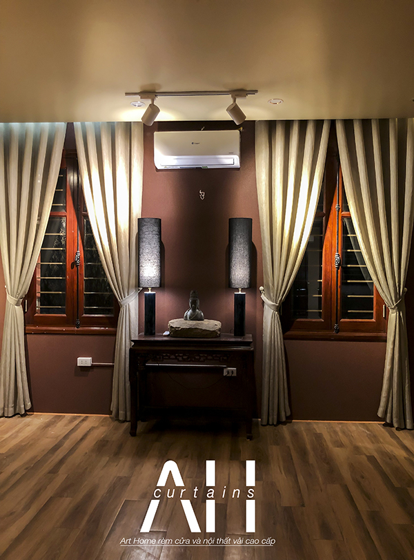 rèm voan 1 lớp cao cấp mềm mại cho showroom