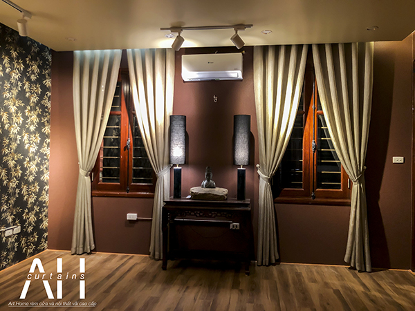 rèm voan 1 lớp cao cấp mềm mại cho showroom