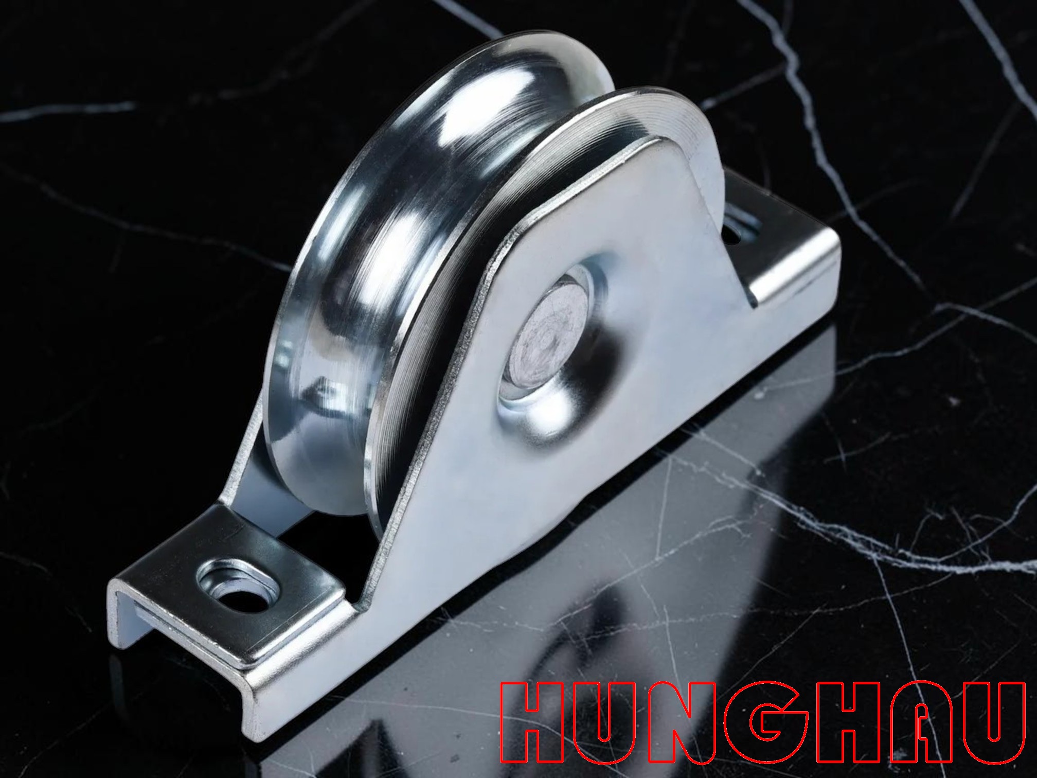 Bánh xe cửa lùa ray U gắn âm - loại bắt vít