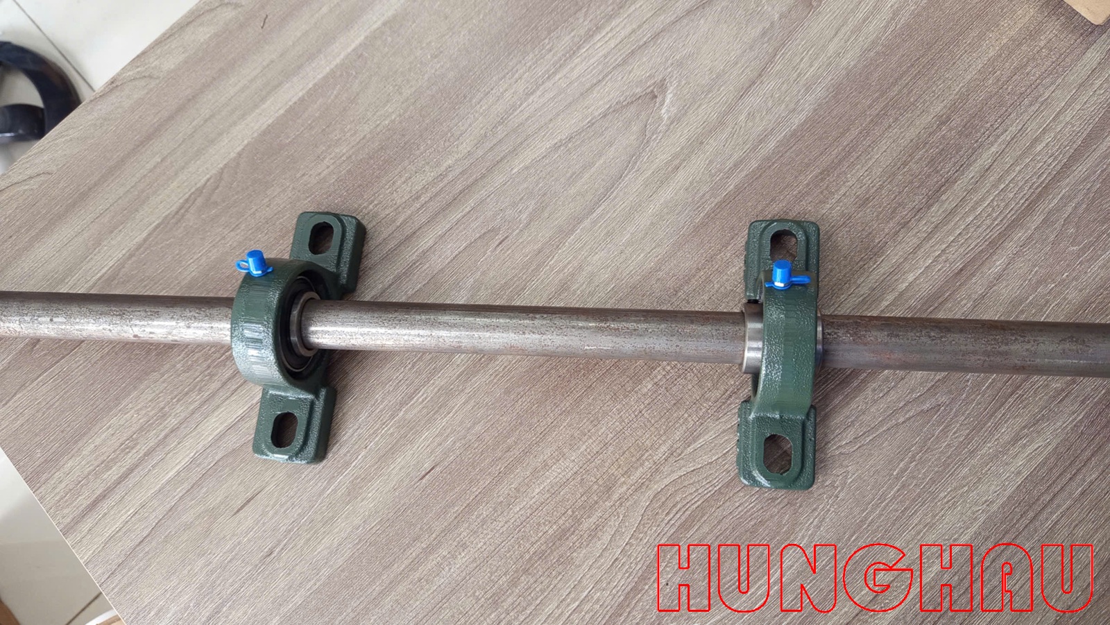 bộ Combo 02 gối đỡ trục + 1 Trục thép 25mm, dài 80cm