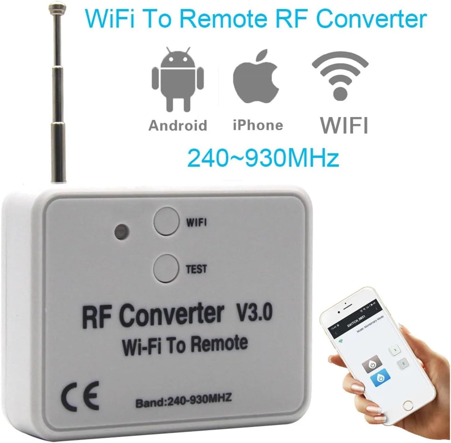 Bộ điều khiển cửa qua ĐT, không cần đấu nối dây V3.0 (app Safemate)